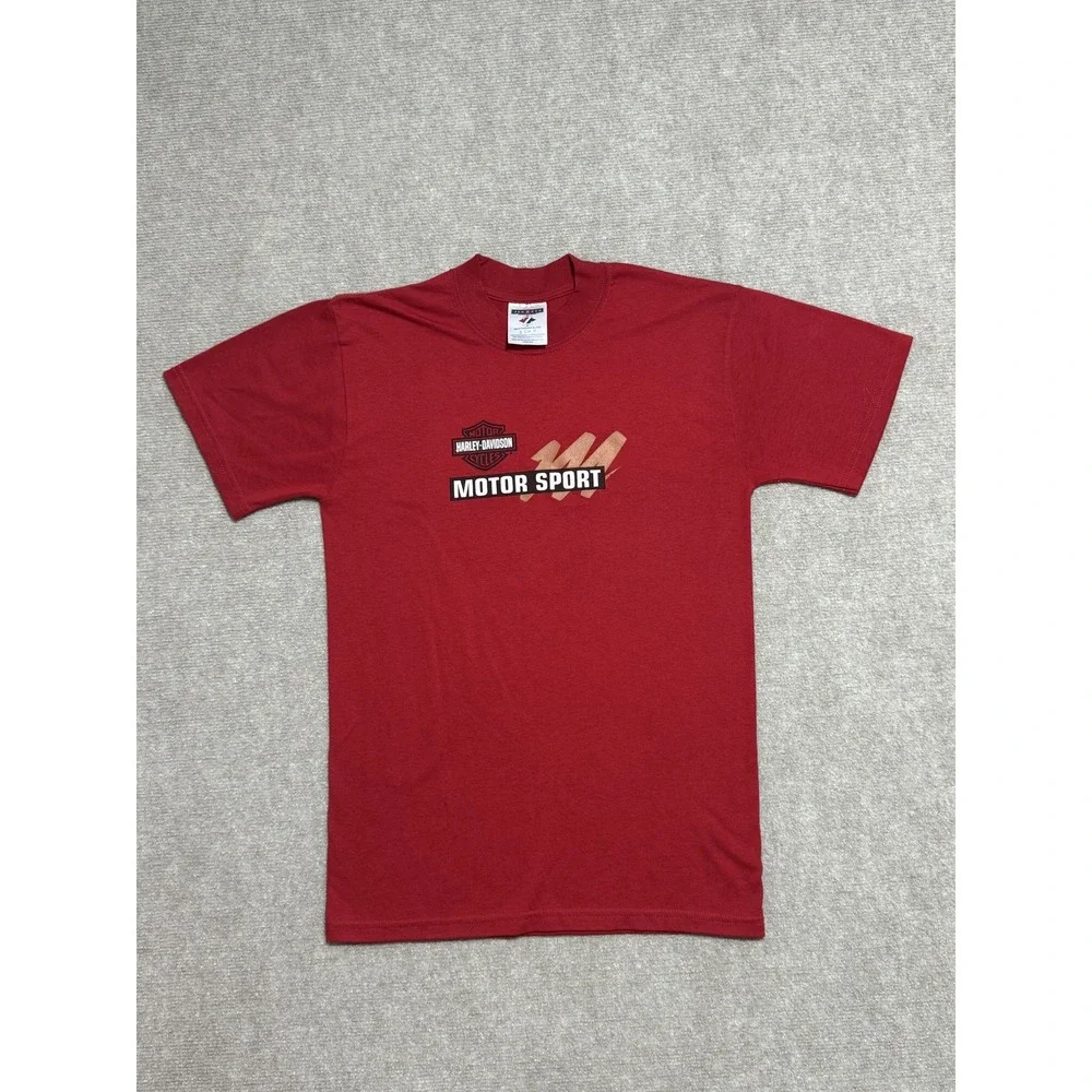 Harley Davidson Motor Sport Shirt Mens Small Red Corrida Naguabo HOG Motorcycle
